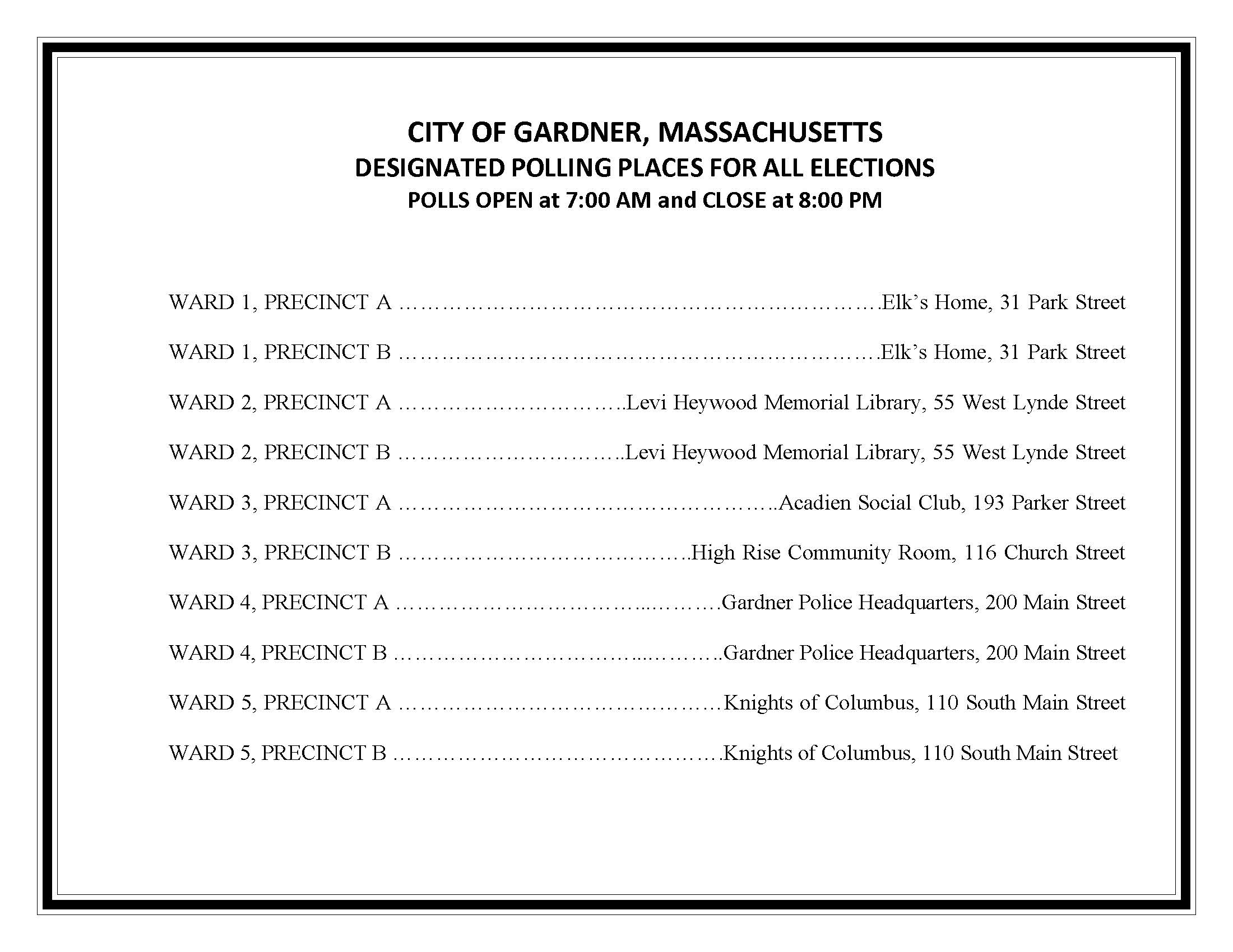 Polling Places for All City Elections (PDF)