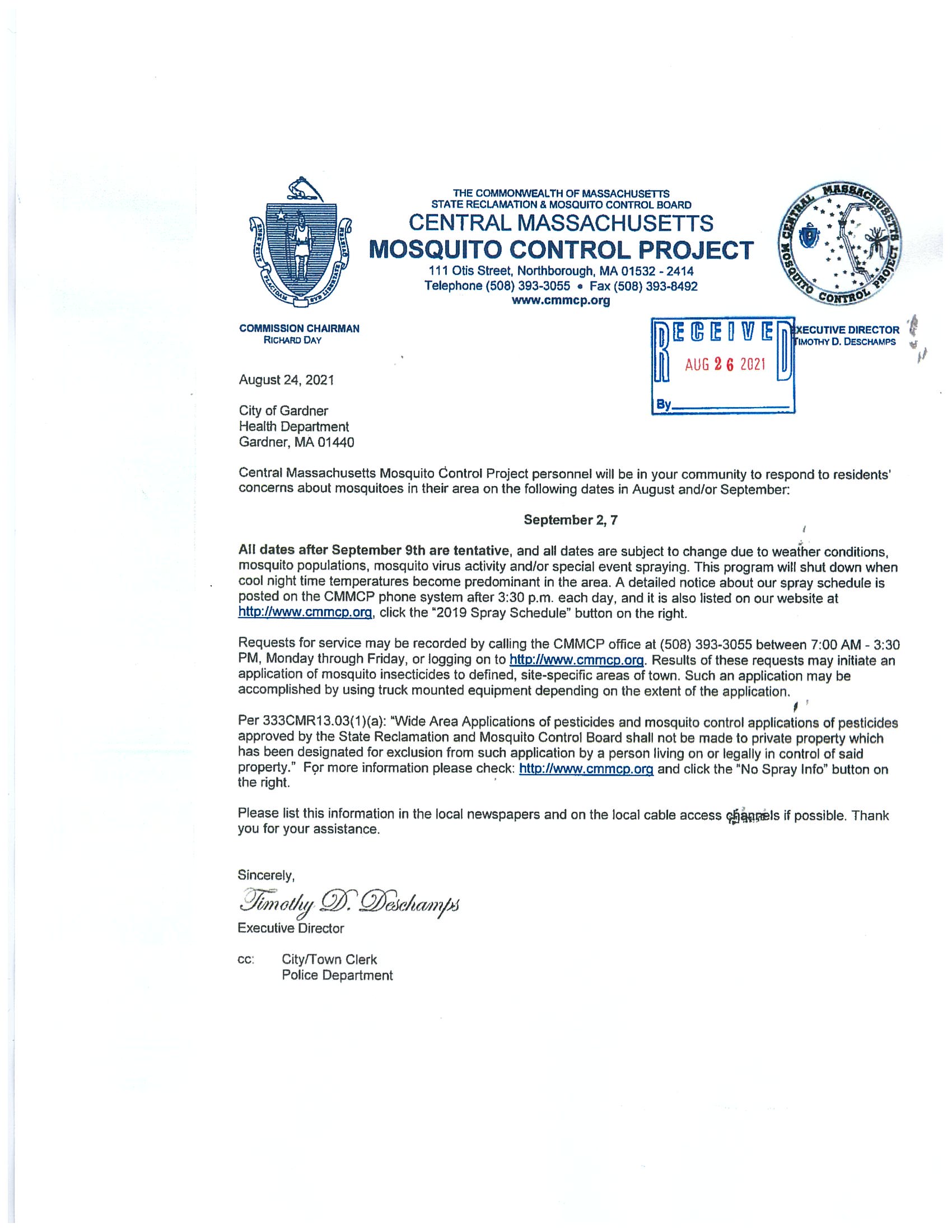 Central Mass Mosquito Control Project